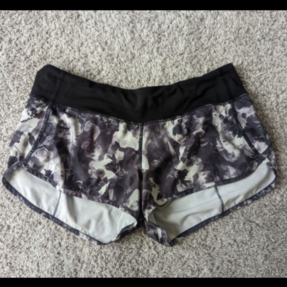 Lululemon Speed Up Shorts Black Gray White